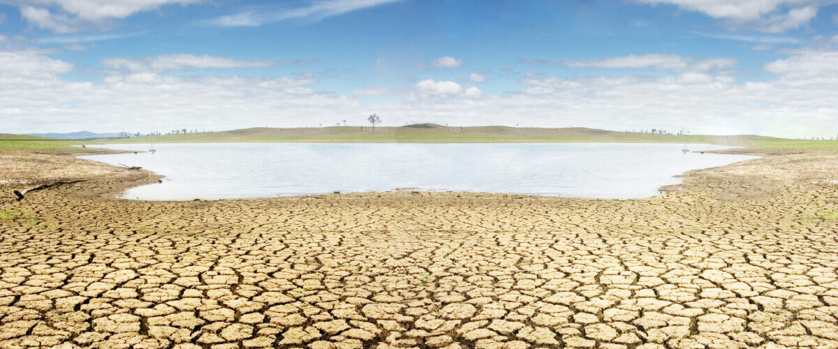 Drought in Australia Dried lake in Australia Outback