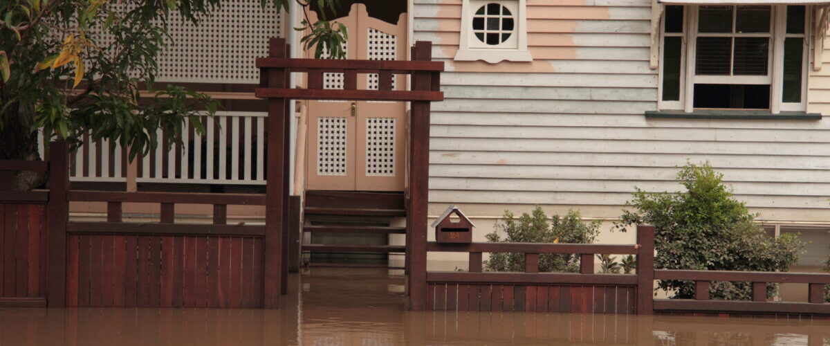 flooded house Flood Brisbane area Queensland declared natural disaster